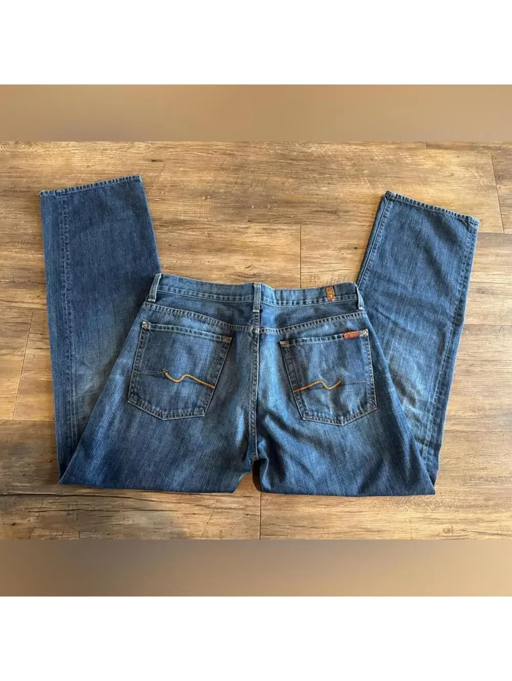 7 for All Mankind Austyn Men's Dark Wash Denim Jeans Sz 36 X 32 EUC